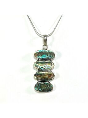 Abalone Shell 925 Multi Stone Gemstone Pendant